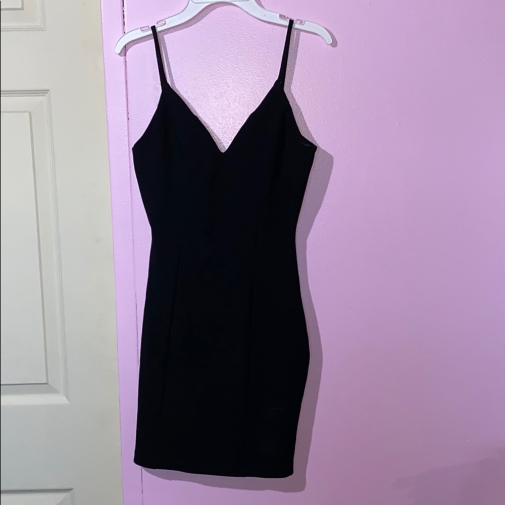 black tight dress